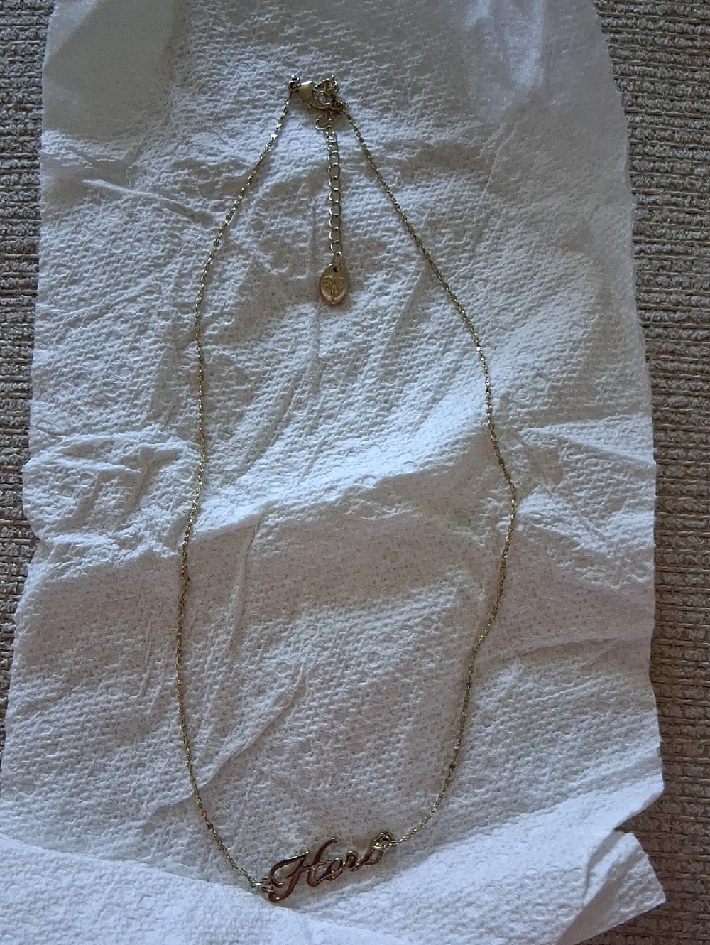 Betsey Johnson Gold-tone Script 'Love' Pendant Necklace Sell As It Is